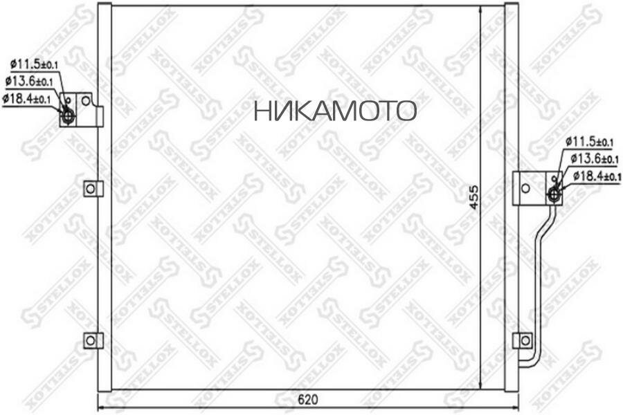 STELLOX 1045578SX радиатор кондиционера! \ Ssangyong Action/Kyron 2.0XDi/2.7XDi 05>