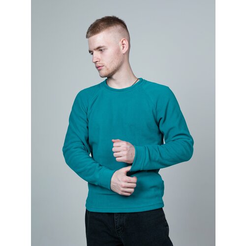 фото Толстовка кофта флисовая, размер 48, голубой, зеленый pixta brand