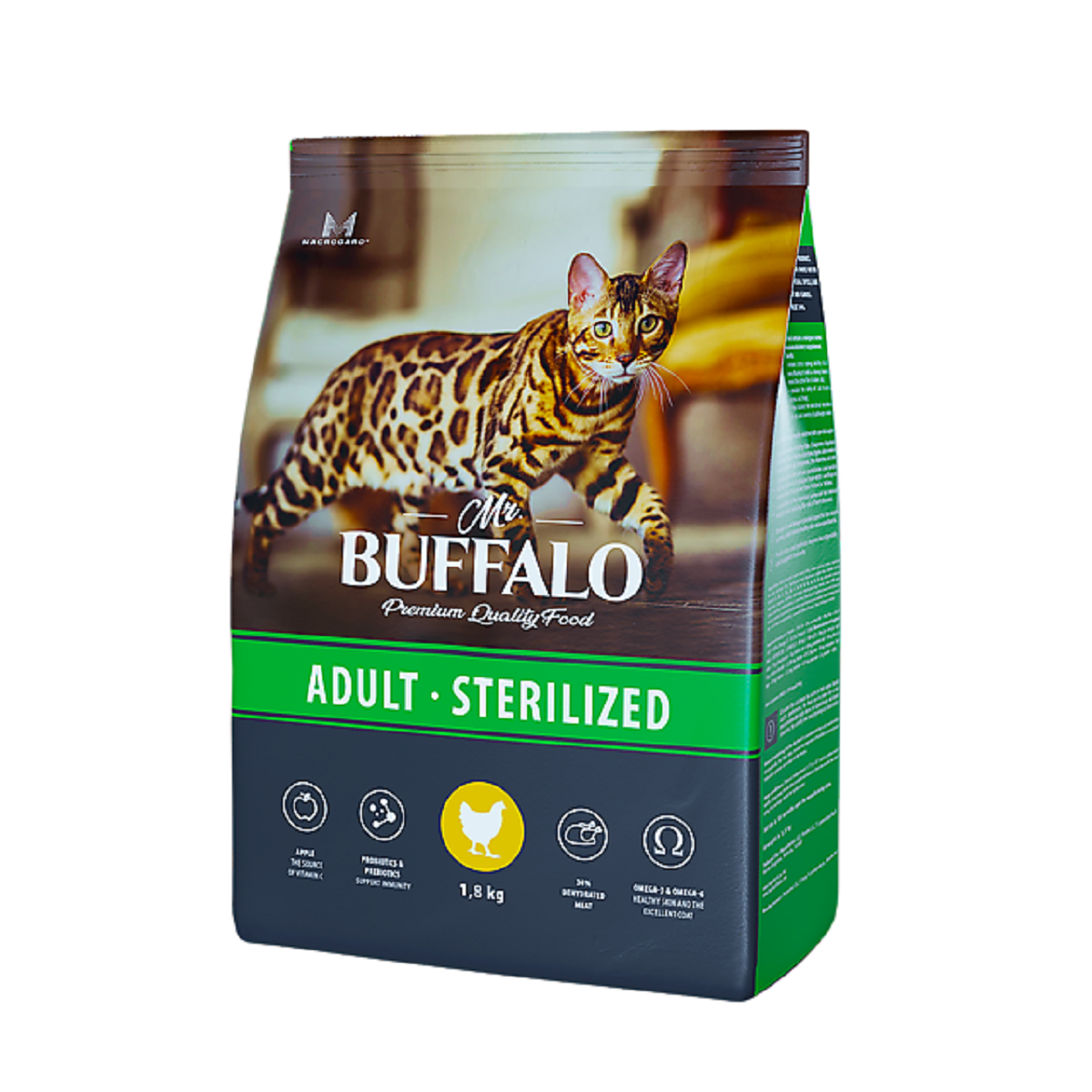 Mr.BUFFALO 78618/B113 ADULT STERILIZED сухой для кошек Курица 1,8кг