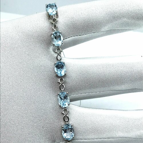 Браслет, серебро, 925 проба, топаз