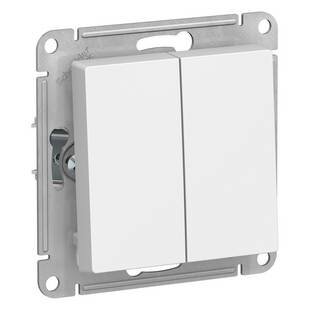 Выключатель одноклавишный Systeme Electric (Schneider Electric) AtlasDesign 10АХ, белыйATN000111/10, 10 шт. - фото №1
