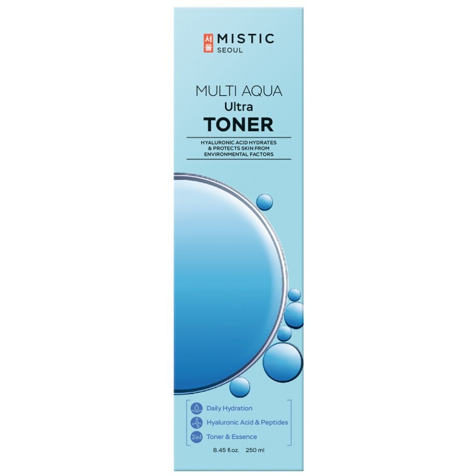 MISTIC MULTI AQUA Ultra Toner Глубокоувлажняющий тонер с гиалуроновой кислотой 250мл