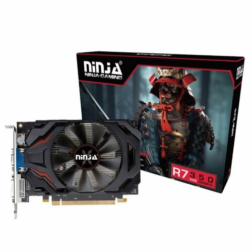 Видеокарта R7 350, 2Гб, 128bit, GDDR5, DVI, HDMI, HDCP ahr735025f radeon r7 350 512sp 2g gddr5 128bit dvi hdmi crt rtl 20