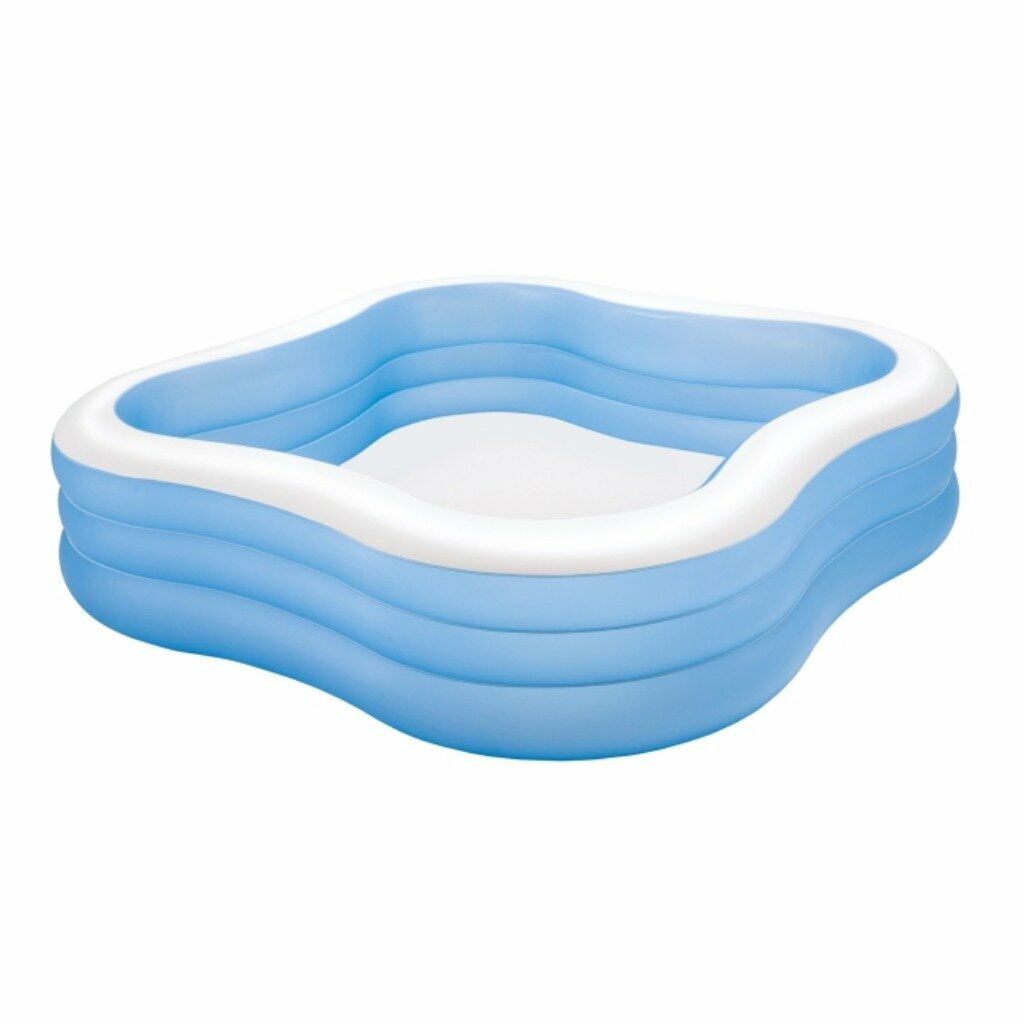 Надувной бассейн семейный, голубой, 229х229х56 см. 57495 — фото 1