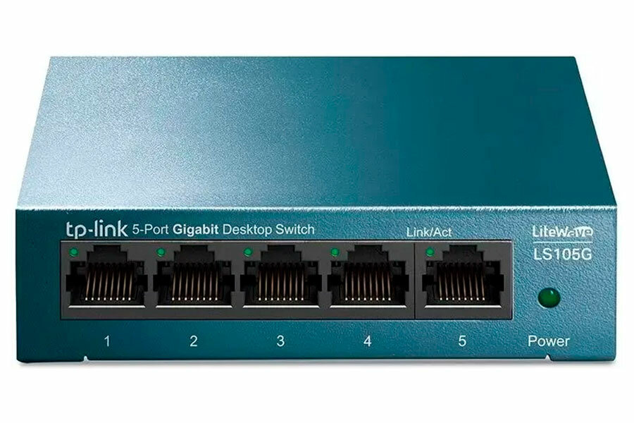 Настольный коммутатор TP-Link с 5 гигабитными портами (LS105G)