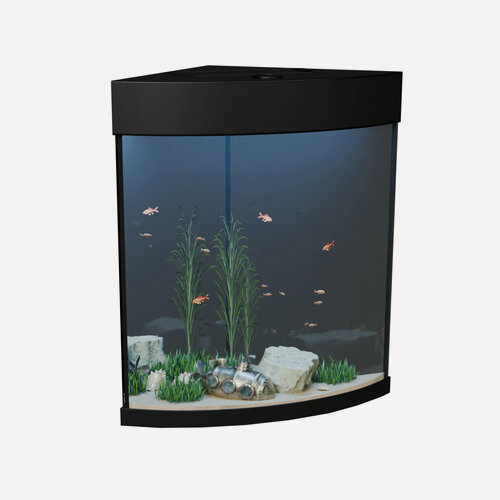 Изображение товара Аквариум 40 литров угловой с крышкой и освещением