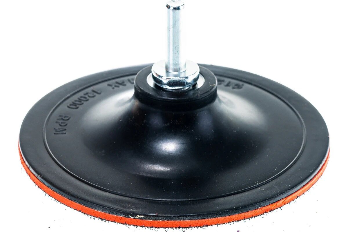 Тарелка опорная "росомаха" для шлифмашины 125мм/М14*2 толщина 5 мм с липучкой, с переходником