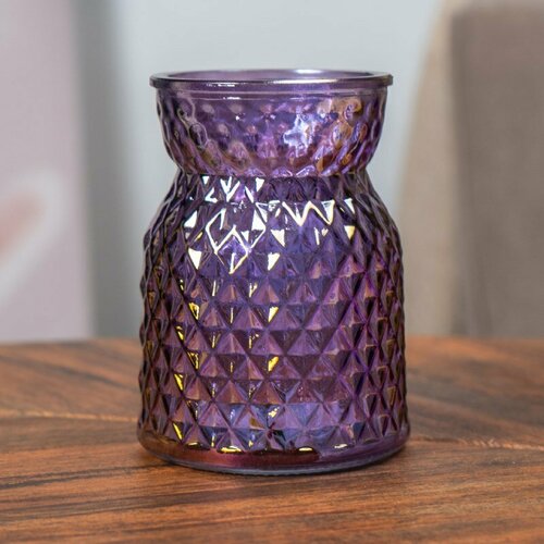 Ваза для цветов стеклянная 10х13см интерьерная