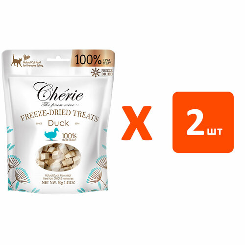 Лакомство PETTRIC CHERIE FREEZE-DRIED TREATS DUCK сублимированное для кошек с уткой 40 гр 1 х 2 шт 850₽