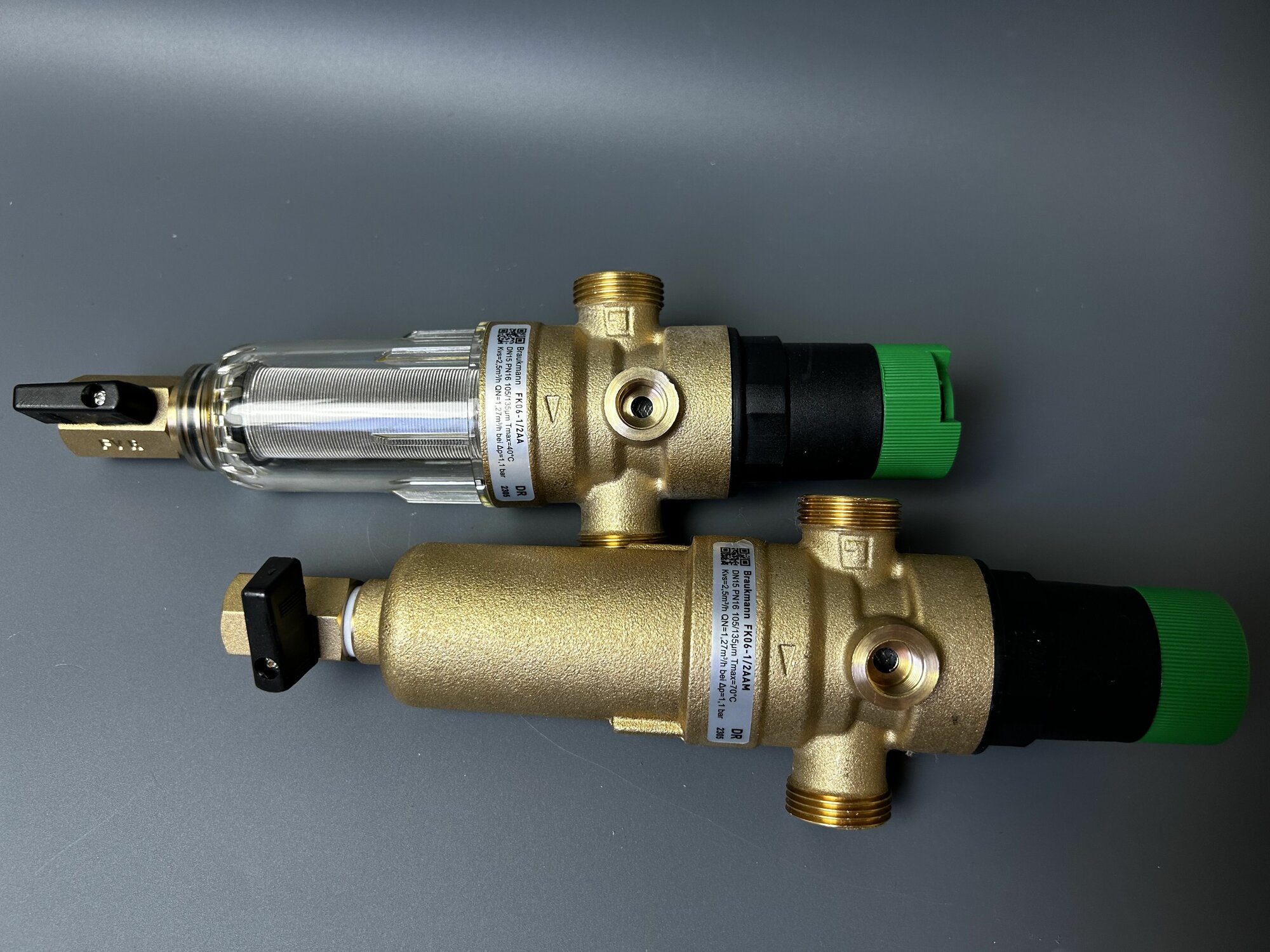 FK06-AAM/AA Honeywell Фильтр с регулятором / Resideo Braukmann FK06-1/2 АА + FK06-1/2 ААM , комплект для горячей и холодной воды
