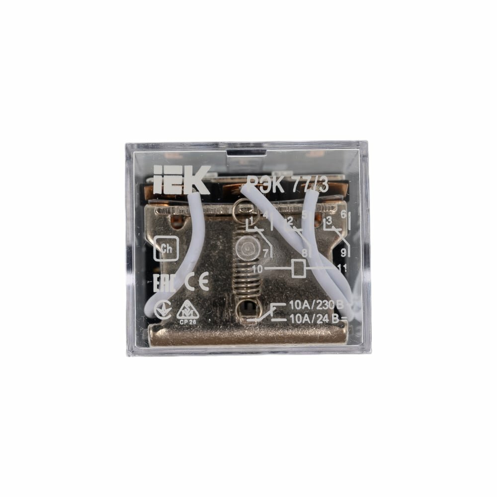 RRP10-3-10-012D РЭК77/3(LY3) 10А 12В DC реле IEK - фото №2