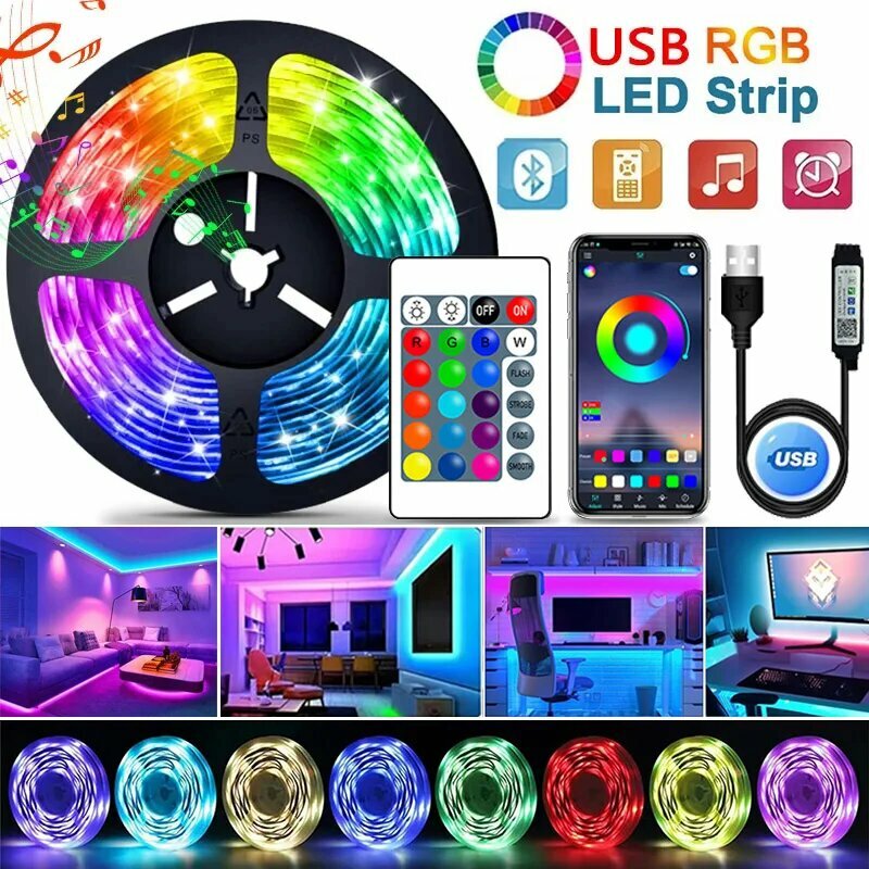Светодиодная лента RGB 5050, 1-30 м, с подсветкой, 20m, Wifi controller — фото 1