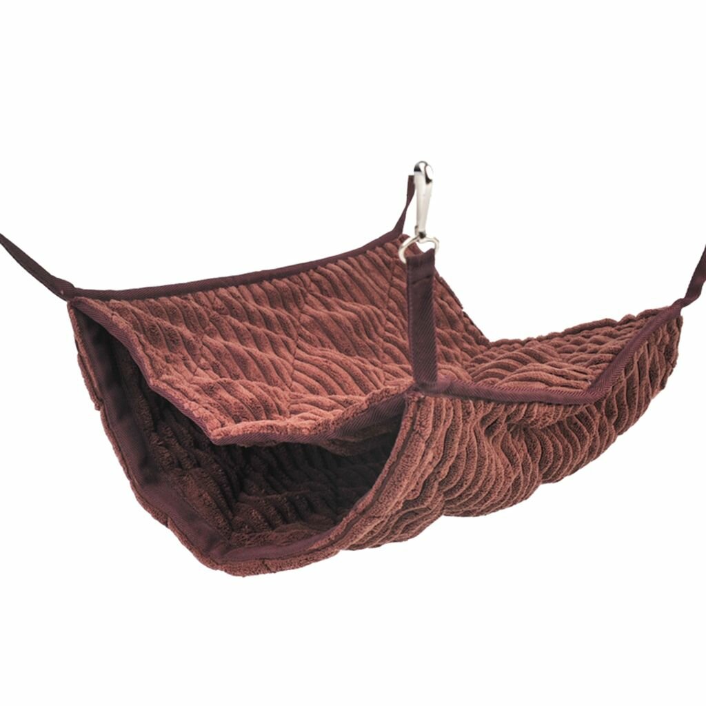 Теплый двойной гамак для хорька-коричневый