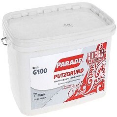 Грунт Адгезионный Parade G100 Putzgrund 5.0л Белый с Кварцевым Наполнителем под Декоративные Штукатурки / Парад Путзгрунд 100.