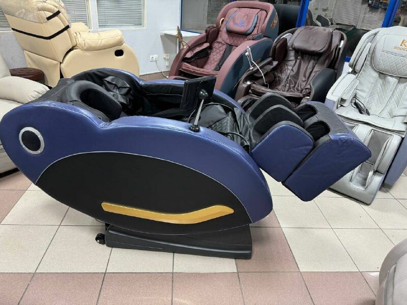 Изображение Массажное кресло "Q1", автоматическое, с функцией прогрева, Zero-G, синее