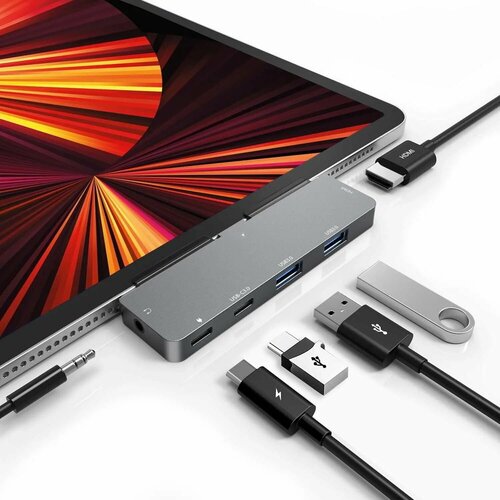 USB C HUB для iPad Pro серый 2882₽