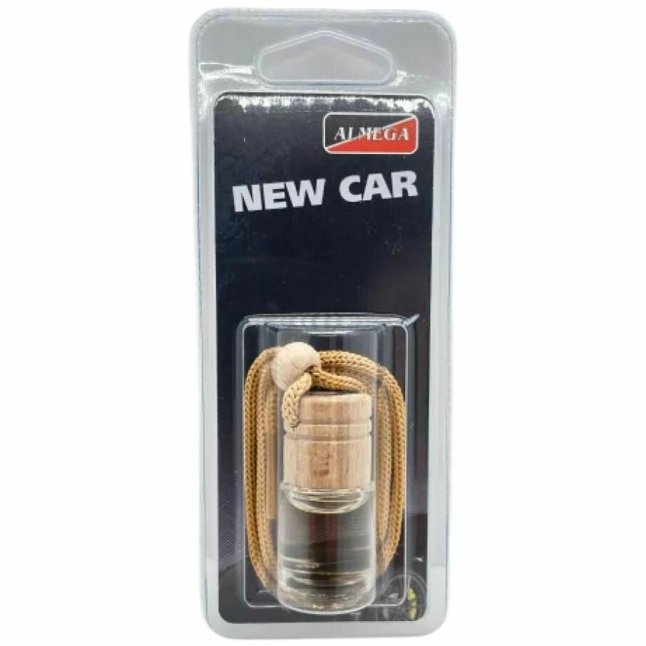 Ароматизатор для авто жидкий ALMEGA NEW CAR (Новая машина) бутылочка, подвесной