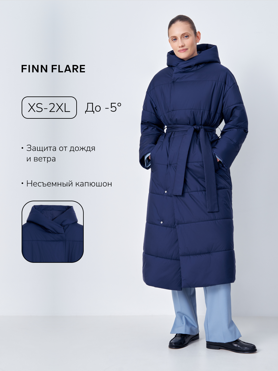 Пальто FINN FLARE Стеганое пальто, размер 2XL(176-104-110), темно-синий