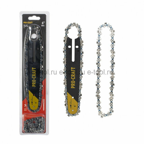 Комплект пильных цепей и шины ProCraft S6 2 цепи и 1 шина 6 700₽