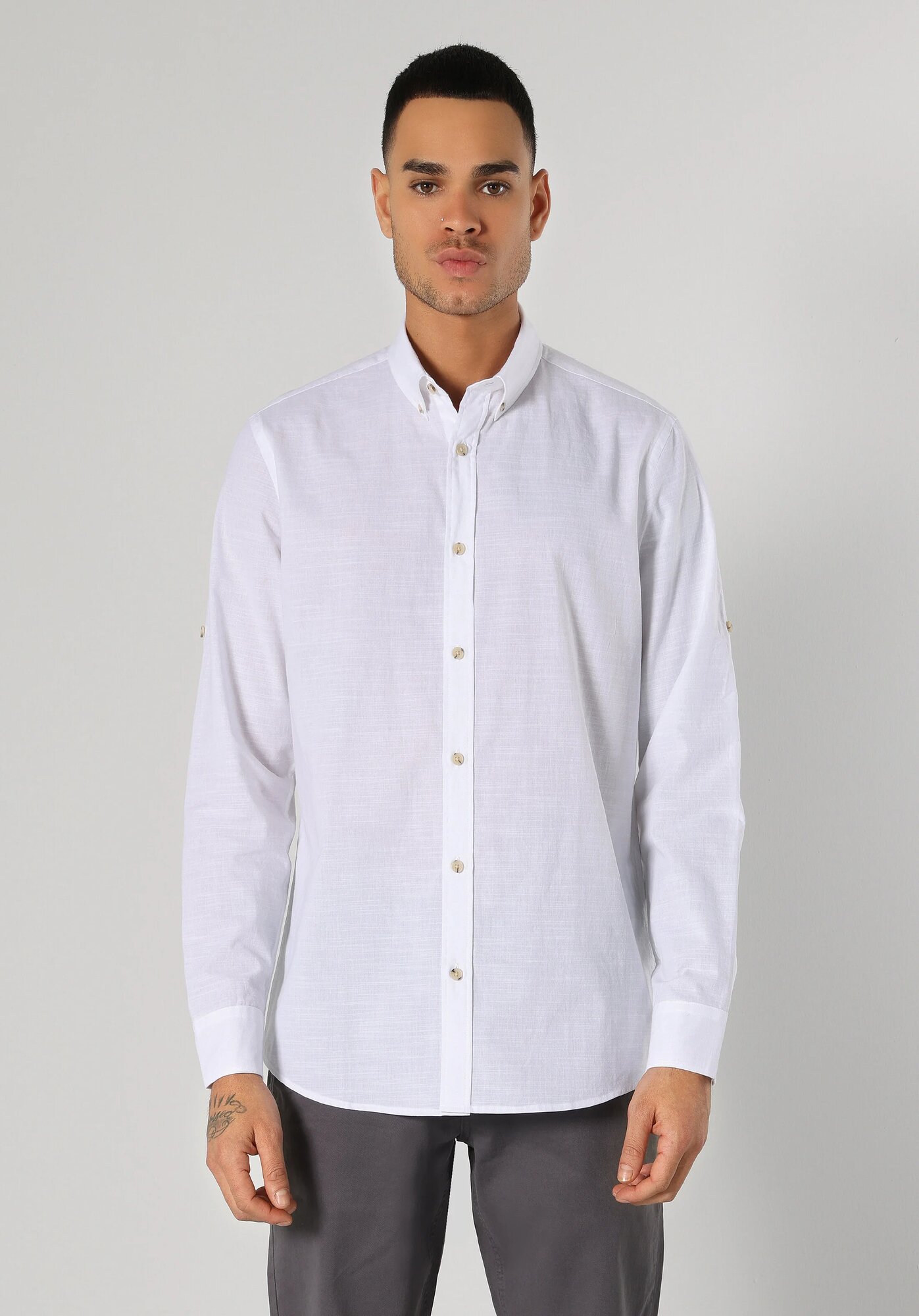 Рубашка COLIN'S Regular Fit, размер XL, белый — фото 1