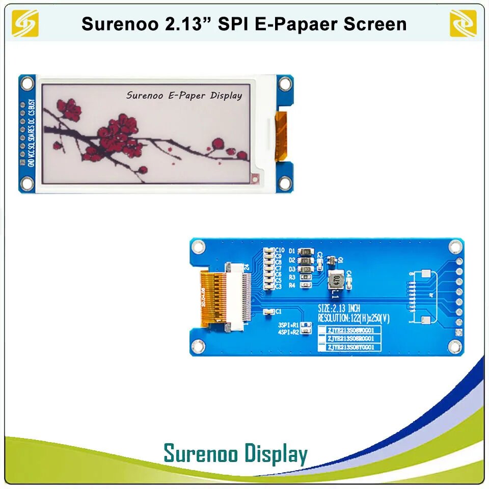 2,13 "122*250 SSD1680Z электронная бумага электронная бумага E-Ink eInk экран дисплея SPI Поддержка STM32 Raspberry Pi ESP32 для Arduino, SINK0213B2-BRW
