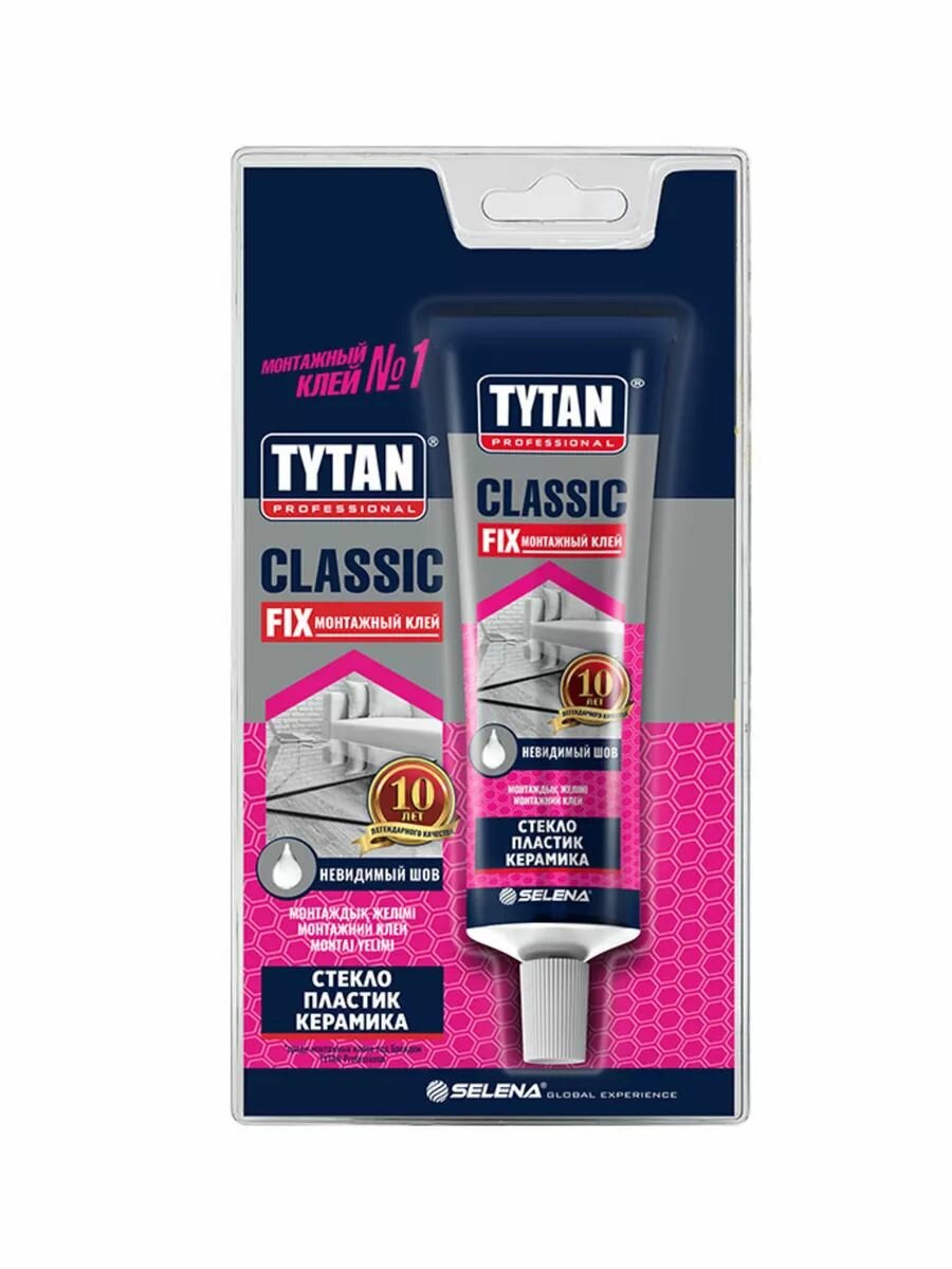 TYTAN Professional Монтажный клей Classic Fix 100 универсальный прозрачный 100 мл.