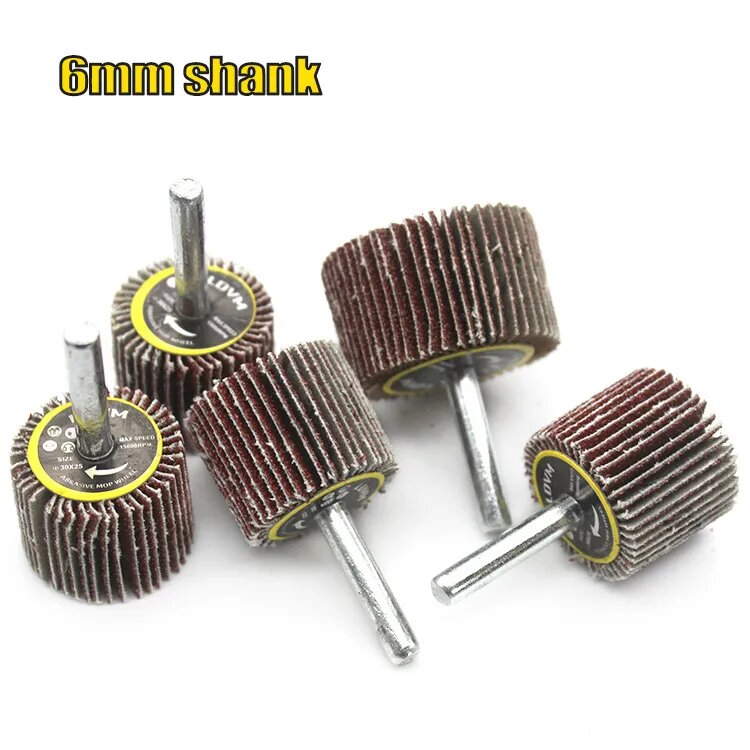Набор шлифовальных насадок с хвостовиком 6 мм 10 шт шлифовальные диски абразивные инструменты наждачная бумага удаление ржавчины для вращающихся инструментов Dremel 60