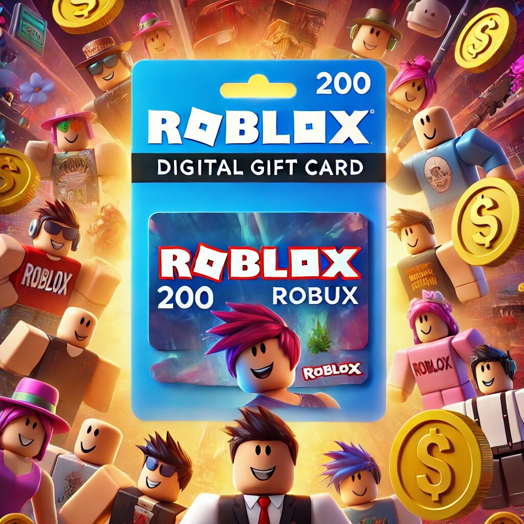 Игровая валюта для ПК, телефона и Xbox, Мгновенное зачисление - Roblox Gift Card, Пополнение счета 200 Robux