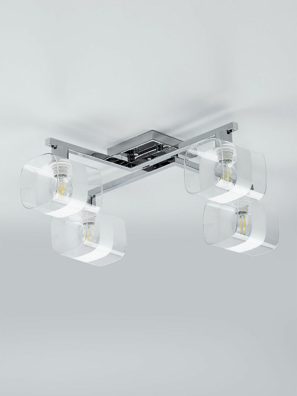 Потолочная люстра Citilux Вирта CL139141 хром прозрачные плафоны современный стиль