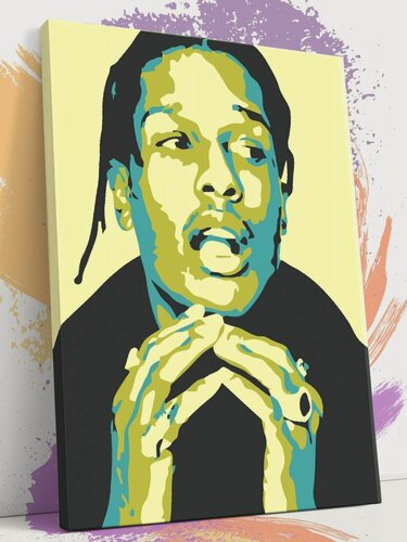 Изображение товара Картина по номерам на холсте с подрамником "Asap Rocky, рэпер", 30х40 см