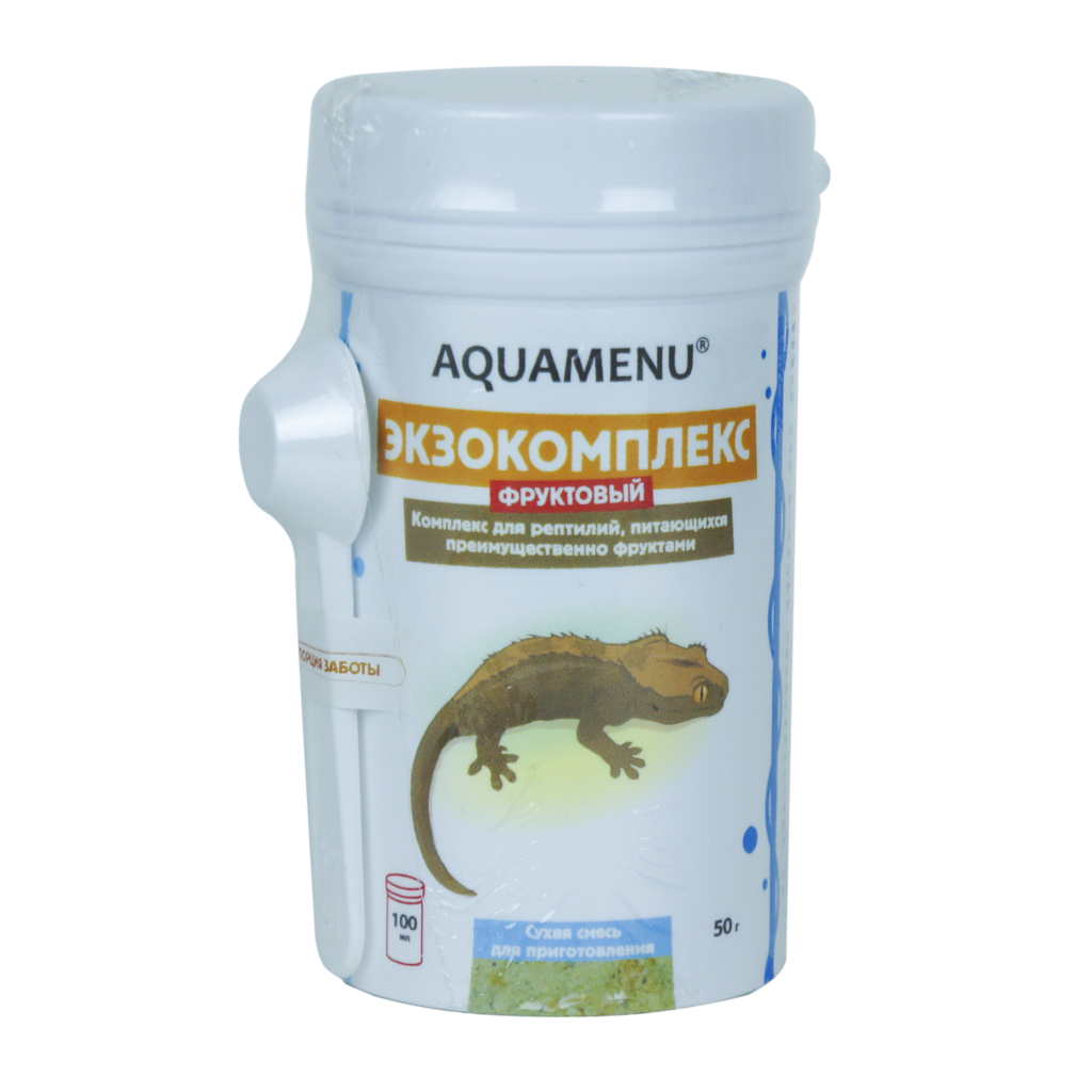 Корм AQUAMENU Экзокомплекс фруктовый 100 мл ( 50 г) для фруктоядных рептилий на основе фруктов