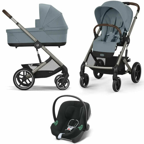 фото Коляска 3 в 1 cybex balios s lux tpe stormy blue с дождевиком 524002489