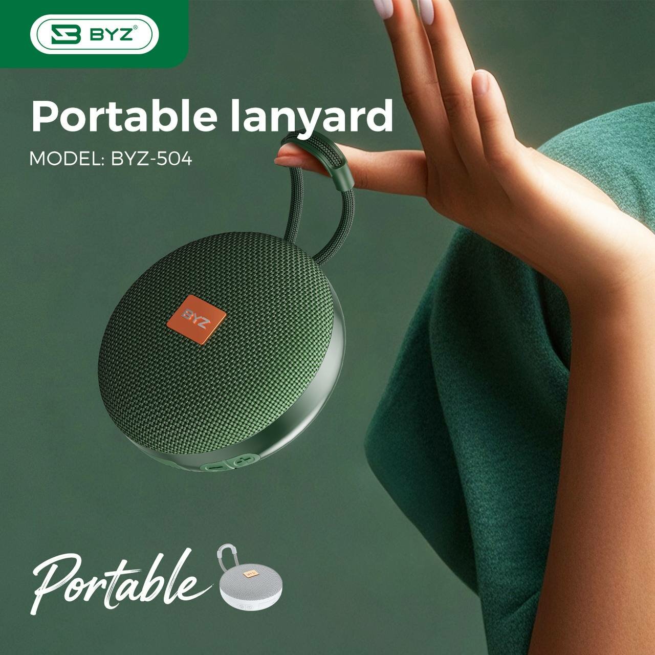 Колонка беспроводная портативная от известного бренда BYZ 1200 ампера, чёрного цвета — фото 1