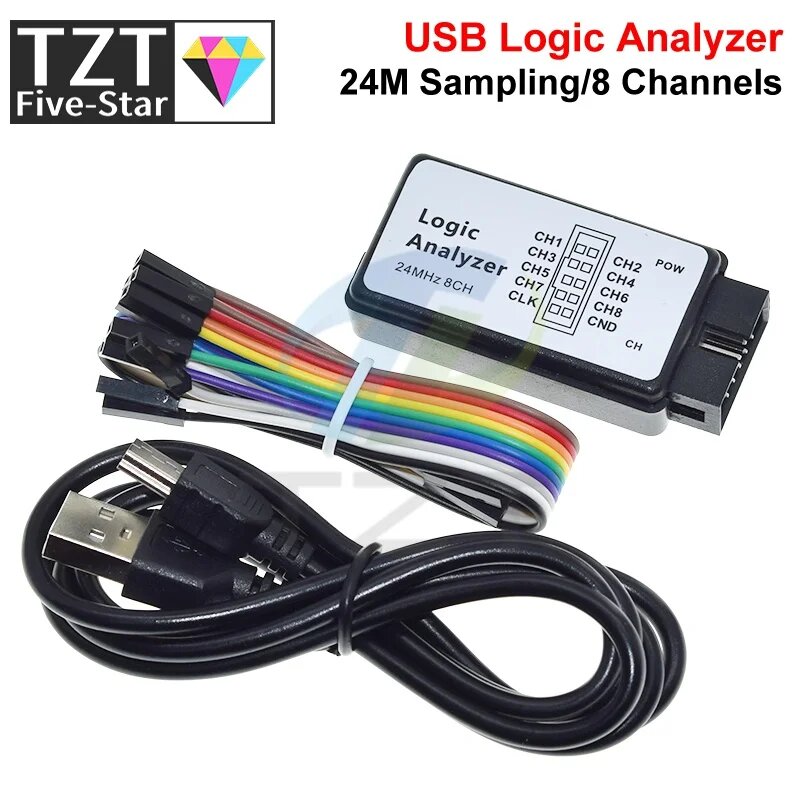 USB логический анализатор TZT 24МГц 8 каналов