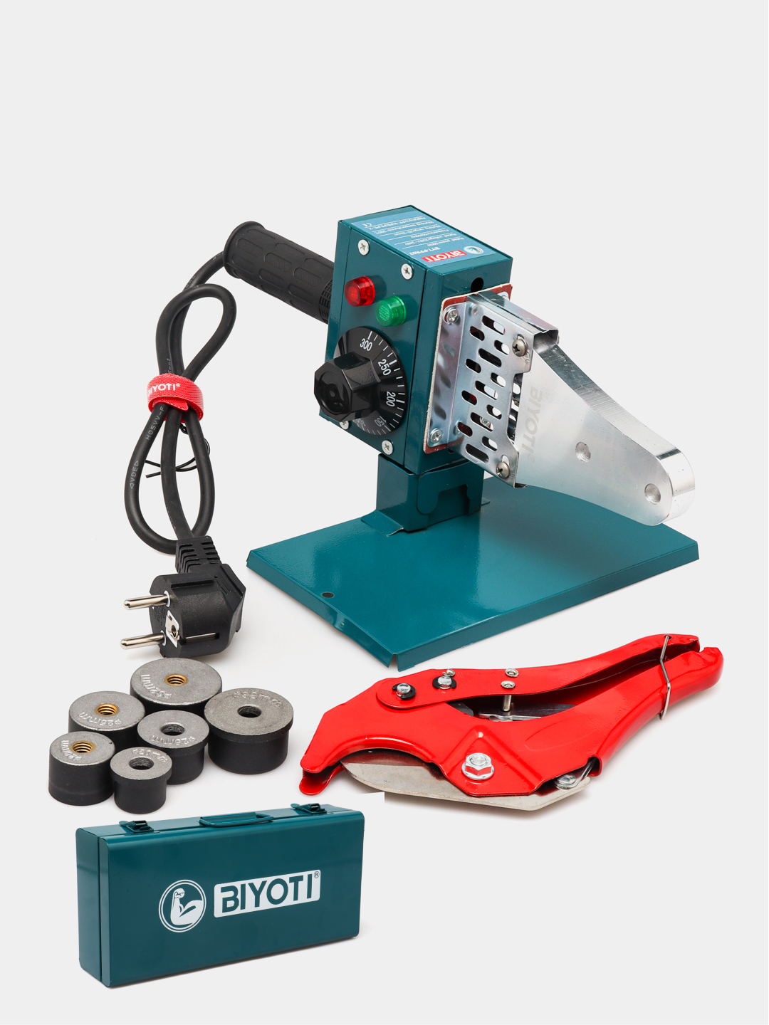 Сварочный аппарат Biyoti BYT-PPR02, для пластиковых труб, мощность 600Вт (+ножницы)