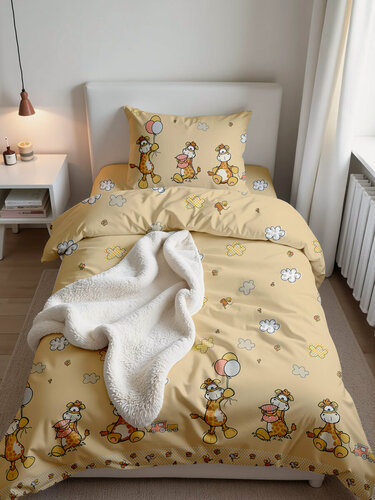 Изображение товара Детское постельное белье Сонный Гномик "Жирафы", бязь, 100 % хлопок, 160х80, 351/4