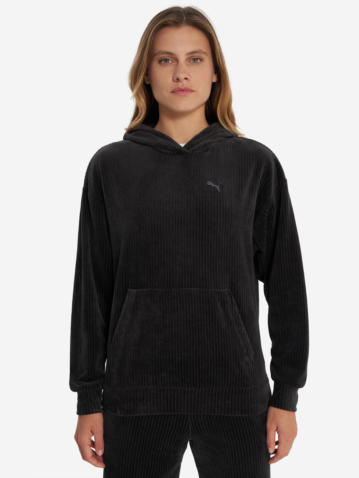 Худи спортивное PUMA, размер M, , черный — фото 1