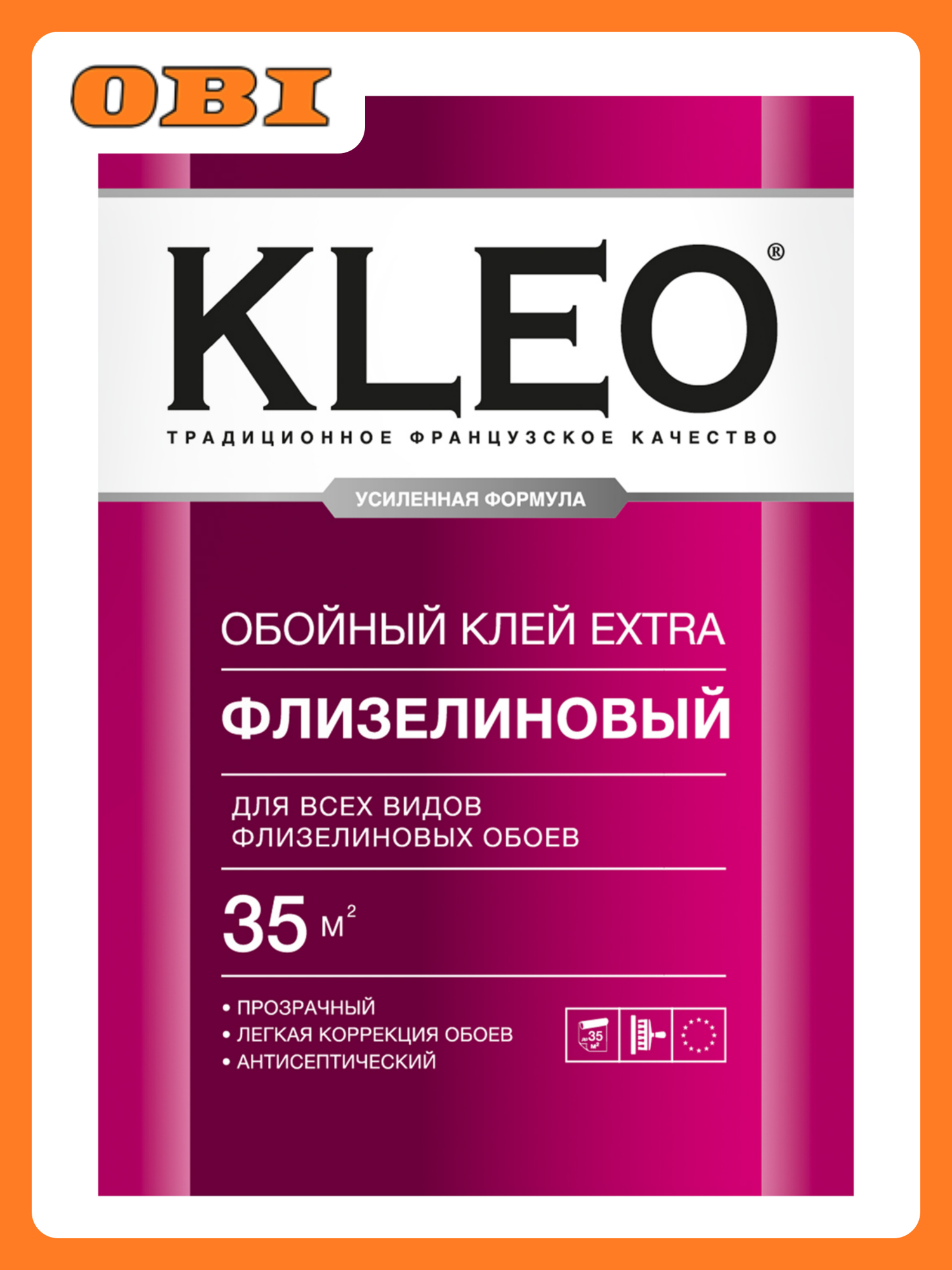 KLEO EXTRA 35 клей для флизелиновых обоев 240г