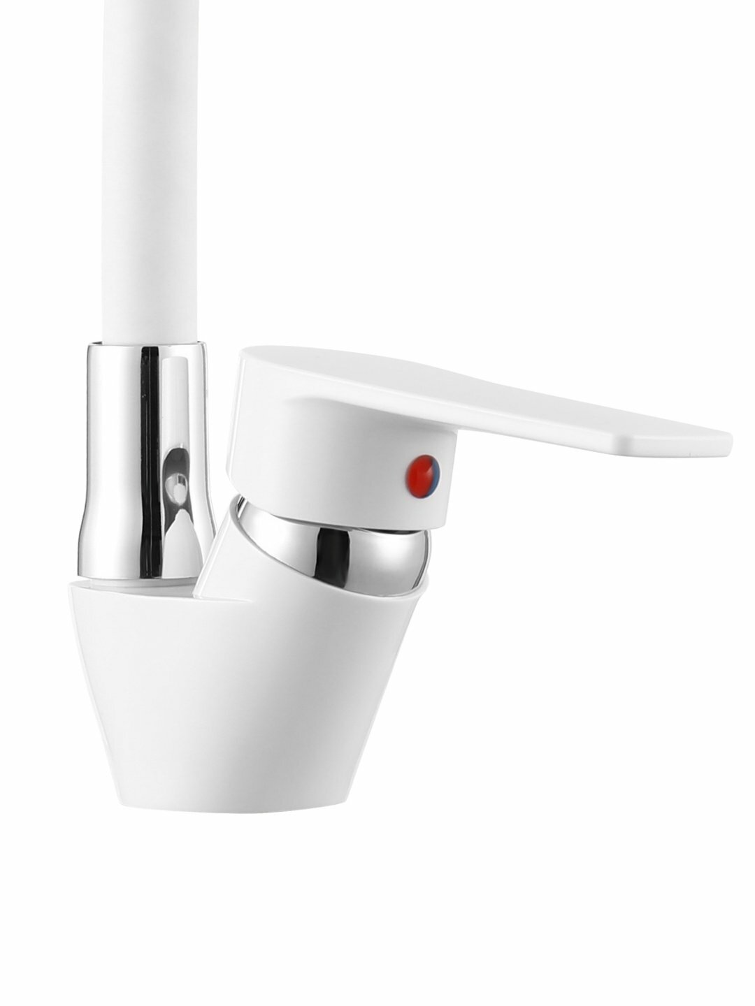 Душ со смесителем, для кухни и ванны, латунь, белый, гибкий шланг