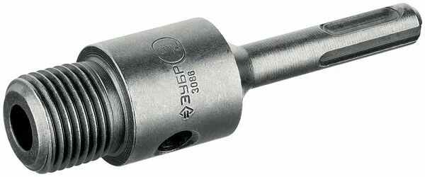Державка ЗУБР для бур коронки с хвостовиком SDS Plus L-100 мм резьба М22 конусное крепление центрир.