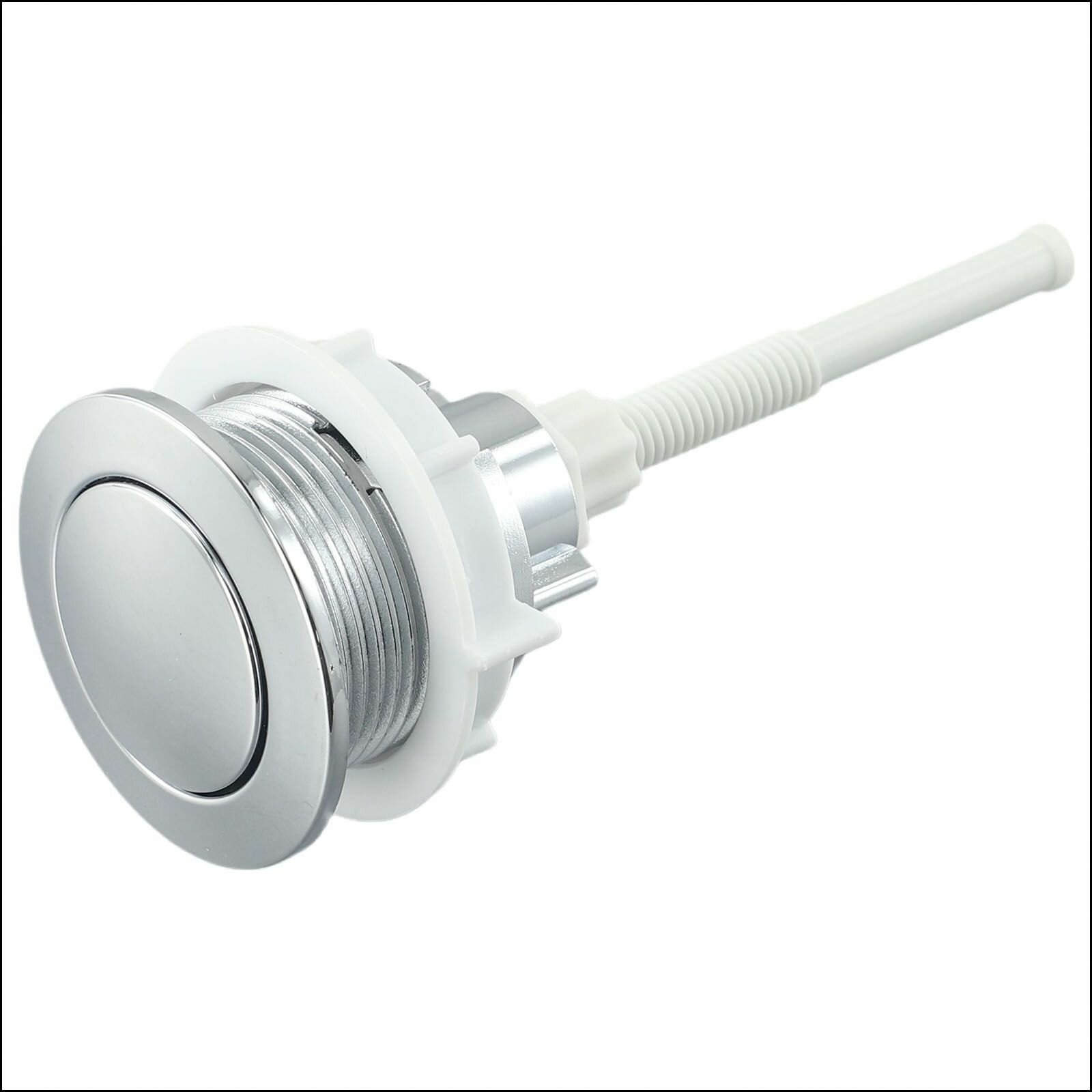 Кнопка смыва унитаза круглая гальваническая одинарная