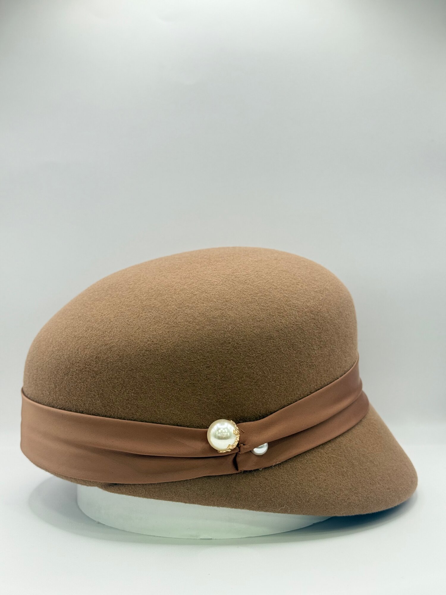 Кепка  кепка для девочек и женщин, размер 58 ( универсальный ), коричневый — фото 1