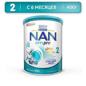 Смесь NAN (Nestlé) 2 Optipro, с 6 месяцев, 400 г