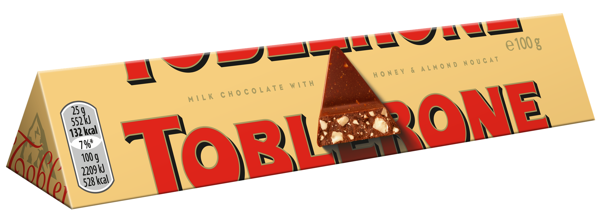 Toblerone Шоколад молочный с нугой, 100 г