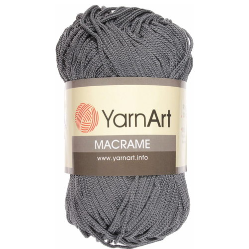 Пряжа YarnArt Macrame, 1 % полиэстер, 90 г, 130 м, 3 шт., 159 стальной 130 м