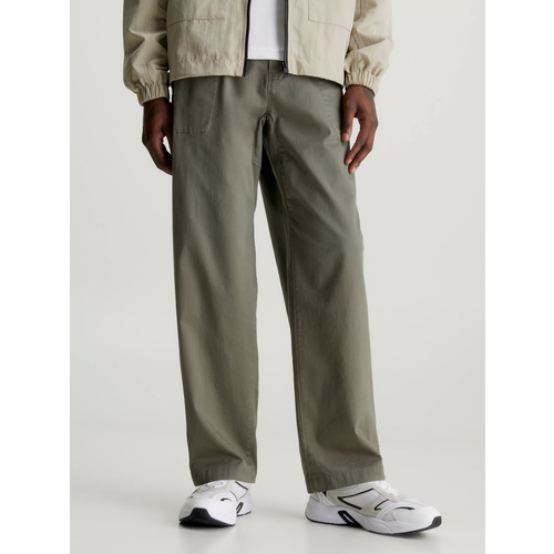 Брюки Calvin Klein Jeans, размер XXL, зеленый худи calvin klein силуэт свободный средней длины карманы капюшон карманы размер l черный