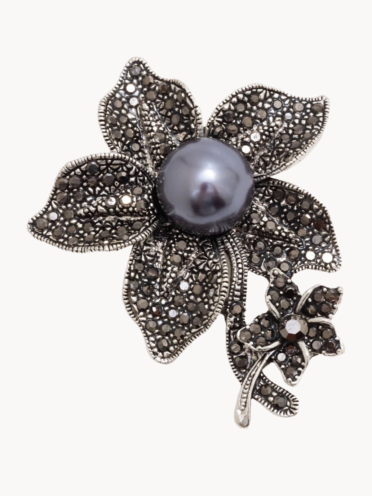 Брошь ЖемАрт, жемчуг имитация