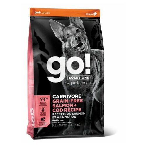 GO! Carnivore GF Salmon + Cod Recipe DF - Корм для собак всех возрастов с лососем и треской - 10 кг