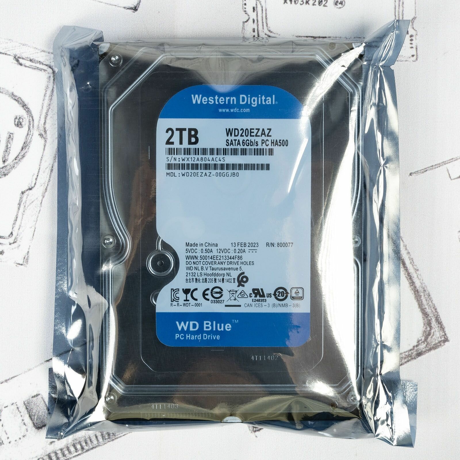 Жесткий диск WD Blue , 2Тб, HDD, SATA III, 3.5" - фото №10
