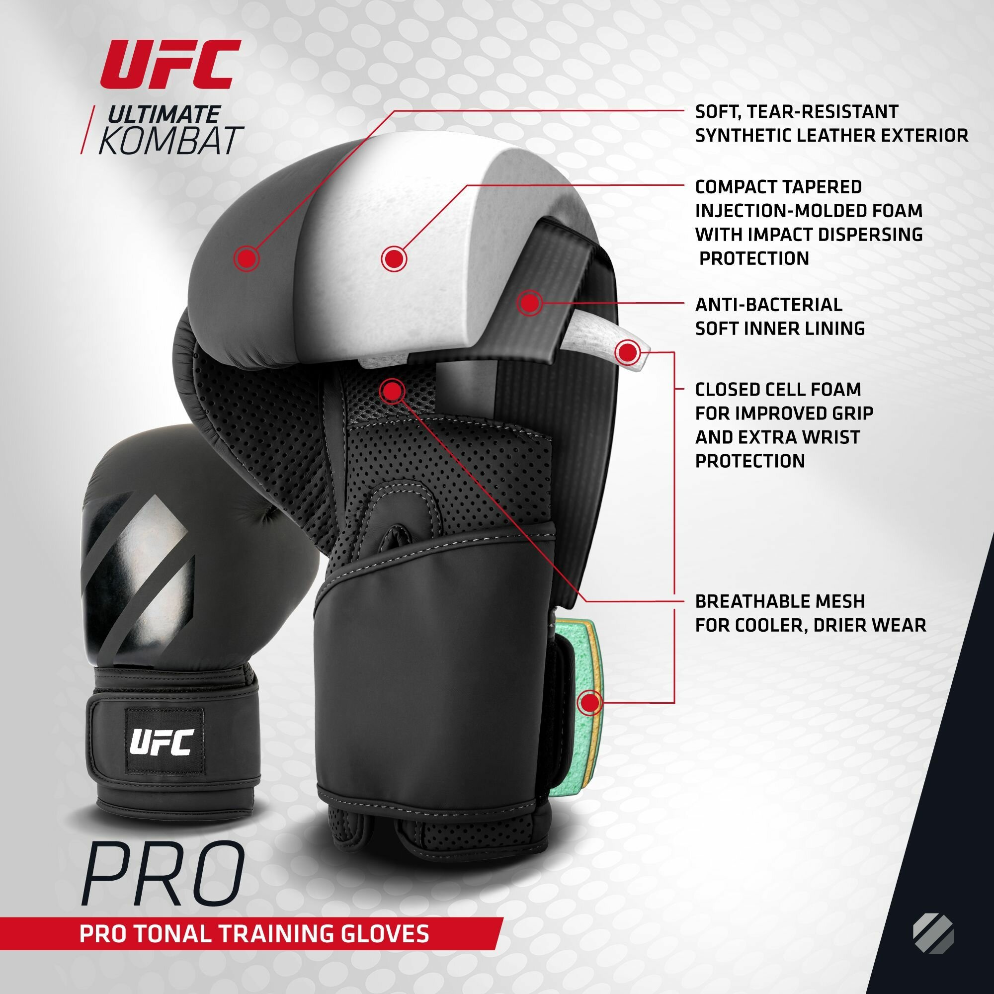 Перчатки для бокса 16 унций синие UFC Tonal Boxing UTO-75435 — фото 1